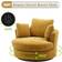 Chenille Velvet Loveseat Yellow Lounge Chair 33.1"