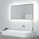 vidaXL LED Kylpyhuonepeili Harmaa 80 x 8.5 x 37 cm