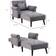 Homcom ‎833-857GY Grey Lounge Chair 31"