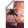 East Urban Home Palm Tree And Boat Pink/Maroon/Purple Poster 42x59cm