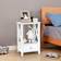 Costway 2 Levels with Drawer White Nachttisch 30x40cm