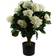 Leaf Hydrangea Potted White Artificial Plant