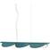 Flos Almendra Linear S3 Bay Blue Metallized Lampada a Sospensione 128.6cm