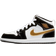 Nike Air Jordan 1 Mid SE PS - Black/White/Metallic Gold