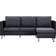 vidaXL 3-Seater With Cusions Black Sofa 188cm 3-Sitzer