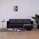 vidaXL 3-Seater With Cusions Black Sofa 188cm 3-Sitzer