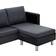 vidaXL 3-Seater With Cusions Black Sofa 188cm 3-Sitzer