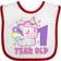 Inktastic 1 Year Old with Cute Unicorn Birthday Girls Baby Bib