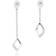 Gemondo Mismatched Dangle Drop Earrings - White Gold/Diamonds