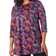 Roman Curve Abstract Pocket Stretch Tunic - Purple