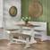 Buylateral Washington Nook White/Dark Walnut Dining Set 27.5x43.2"