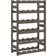 vidaXL grey, 30 bottle Pinewood Wine Rack