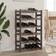vidaXL grey, 30 bottle Pinewood Wine Rack