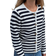 Neo Noir Limone Stripe Knit Jacket - Navy/White