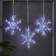 Lights4fun Snowflake White Christmas Lamp 17cm 3pcs