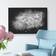 East Urban Home Dandelion Seed Canvas Painting Black/Grey/White Framed Art 50x35cm