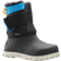 Quechua Kid's Warm Waterproof Snow Hiking Boots - Deep Cyan/Carbon Grey