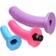 XR Brands Triple Peg 28x Vibrating Silicone Dildo Set