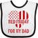 Inktastic Military Dad Deployment Red Friday Baby Bib