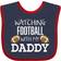 Inktastic Watching Football with My Daddy in White Baby Bib