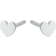 Pernille Corydon Mini Heart Earsticks - Silver