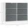 Homcom Fabric Storage White and Grey Chest of Drawer 72x62cm