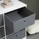 Homcom Fabric Storage White and Grey Chest of Drawer 72x62cm