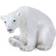 Royal Copenhagen Sitting Polar Bear White Figurine 12cm