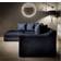 Furniture 786 Cruise Corner Charcoal Grey Sofa 225cm 5 Seater