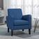 Homcom Armchair with Rubber Wood Blue Lounge Chair 74cm