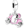 Pandora Scooter Dangle Charm - Silver/Pink/Transparent