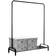 Home Treats Clothes Rail With Shoe Rack/Storage Black Clothes Rack 110.5x144cm