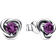 Pandora February Birthstone Eternity Circle Stud Earrings - Silver/Purple