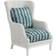 Tommy Bahama Ocean Breeze Vero Blue/White Armchair 45"