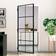 vidaXL Schwarz 93 201.5 cm Hartglas Aluminium Innentür (93x201.5cm)