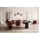 GUBI Moon Brown Black Dining Table 39.8x101.6"