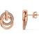 Jette Swing Earrings - Rose Gold/Transparent