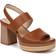 Soul Naturalizer Holly Sandals, Mid Brown Faux Leather, 10.0M Open Toe, Block Heels, Slingback Strap, Antimicrobial Lining Mid Brown Faux Leather 10.0M