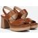 Soul Naturalizer Holly Sandals, Mid Brown Faux Leather, 10.0M Open Toe, Block Heels, Slingback Strap, Antimicrobial Lining Mid Brown Faux Leather 10.0M