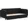 vidaXL Daybed with Extension Black Soffa 223cm 3-sits