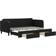 vidaXL Daybed with Extension Black Soffa 223cm 3-sits