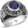 United States Coast Guard Military Ring - Silver/Black/Blue