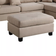 Benzara Linen Fabric Sectional Beige Sofa 76" 4 Seater