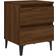 vidaXL Bed Cabinets with Metal Legs Brown Oak Bedside Table 35x40cm 2pcs