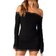 Edikted Diora Off Shoulder Mini Dress - Black