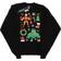 Absolute Cult Girl's Iron Man & Hulk Christmas Day Sweatshirt - Black