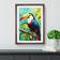 17 Stories Toucan Impressionism Walnut Framed Art 25x34cm