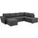 PKline Stefan Corner Gray Sofa 296cm