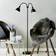 Nordlux Ray Double Black Floor Lamp 135cm