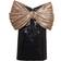 Balmain Bardot Minidress - Black/Gold